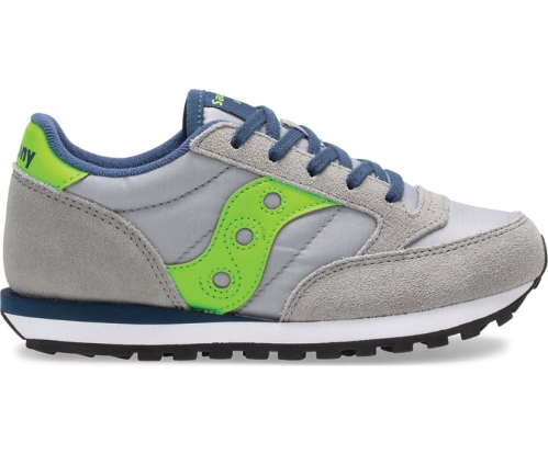 Tenis Saucony Jazz Original Niños Zapatillas Gris / Verde / Azules México MX-830-RL